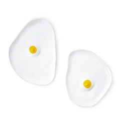 Anissa Kermiche Assiettes Tatas (Blanc Brillant, Jaune)