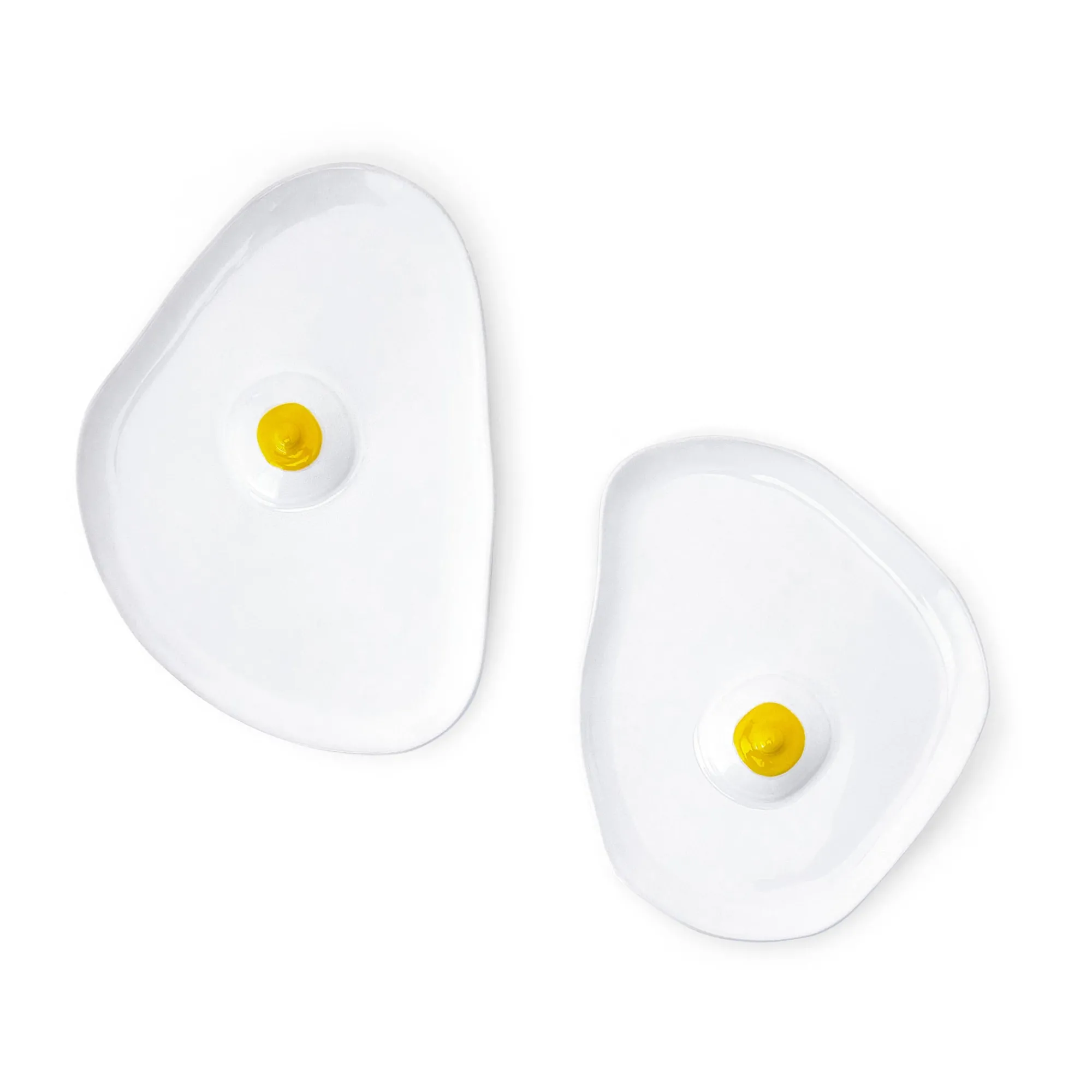 Anissa Kermiche Assiettes Tatas (Blanc Brillant, Jaune)