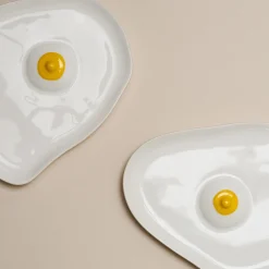 Anissa Kermiche Assiettes Tatas (Blanc Brillant, Jaune)