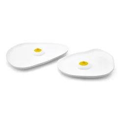 Anissa Kermiche Assiettes Tatas (Blanc Brillant, Jaune)