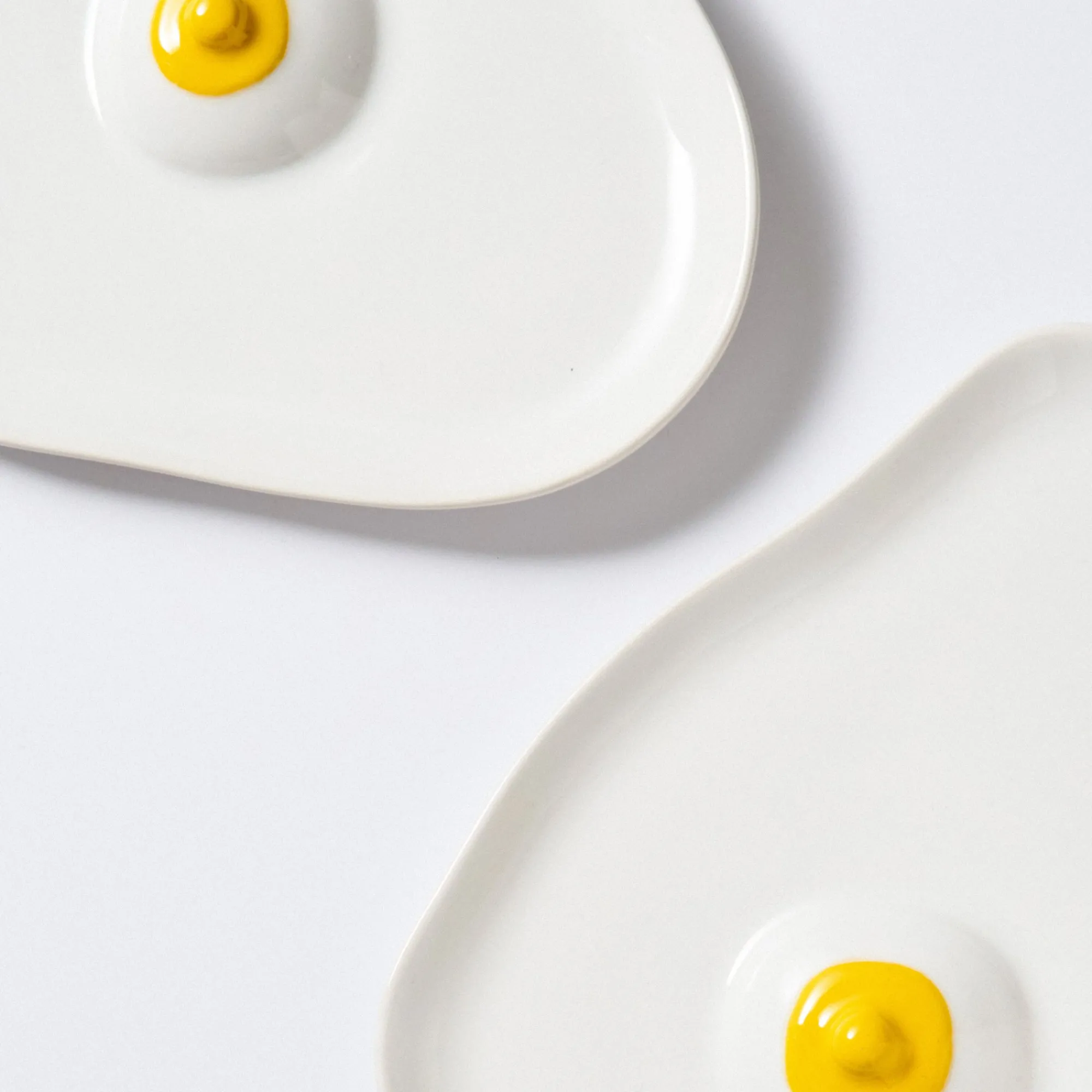 Anissa Kermiche Assiettes Tatas (Blanc Brillant, Jaune)