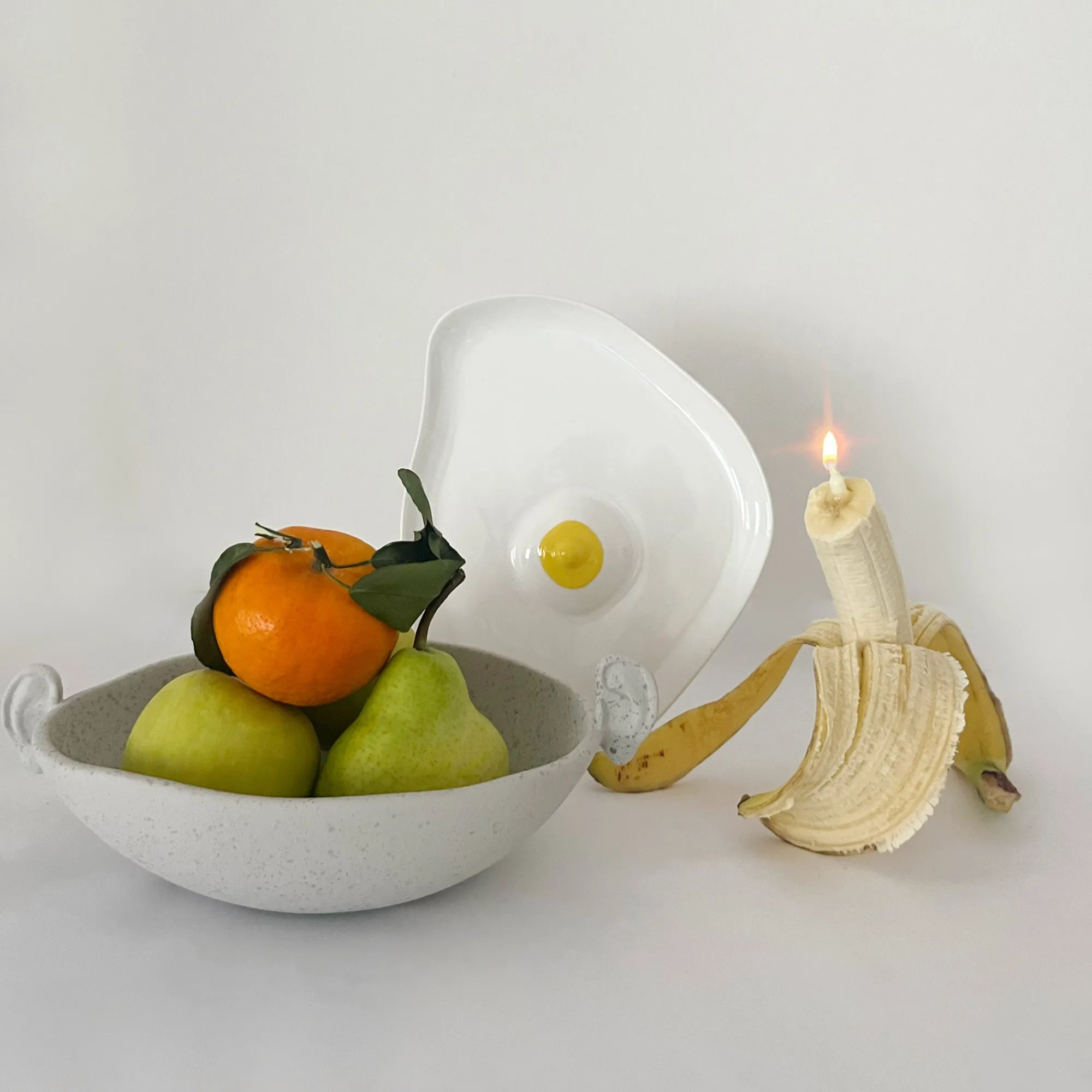 Anissa Kermiche Assiettes Tatas (Blanc Brillant, Jaune)