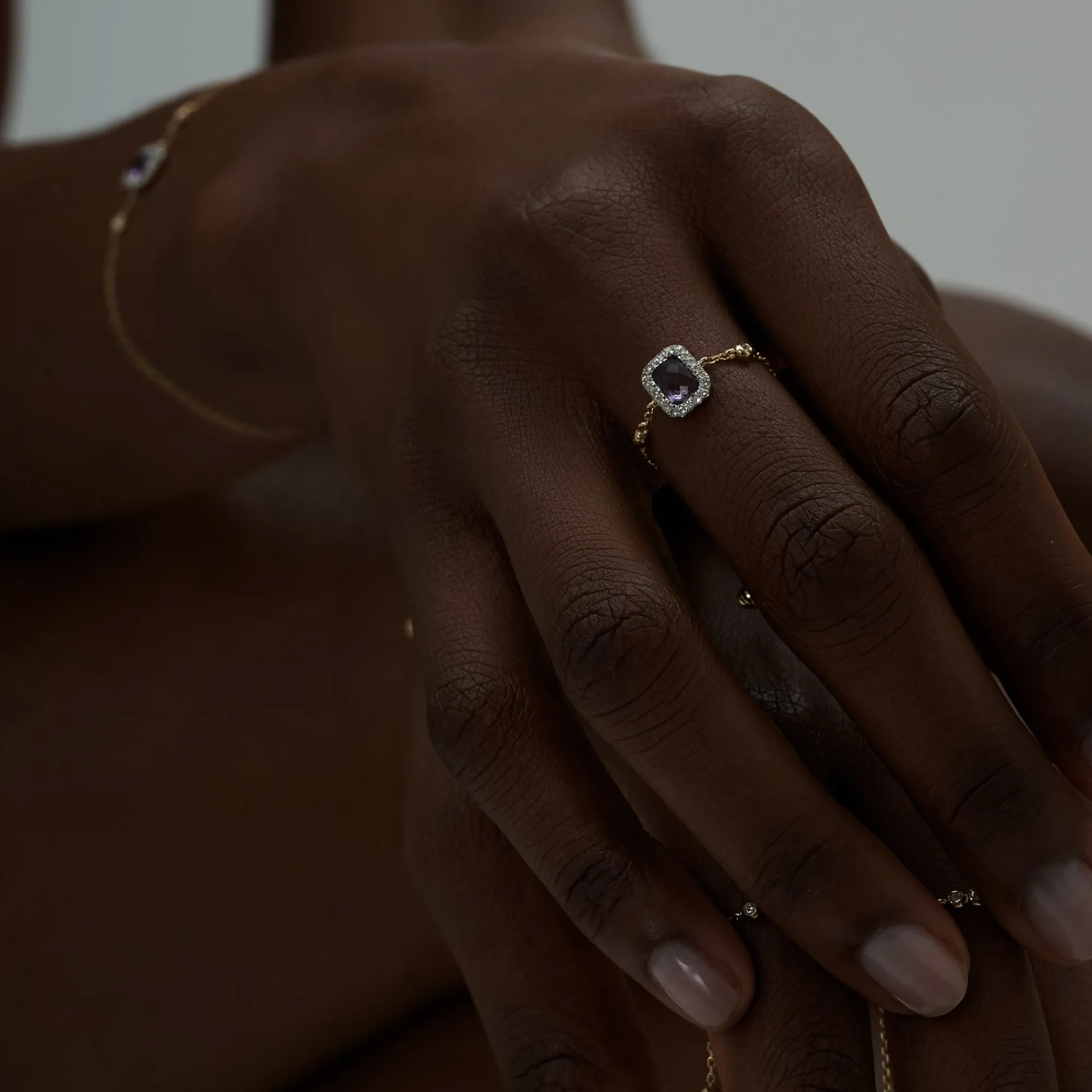 Anissa Kermiche Bague Amethyste Carree