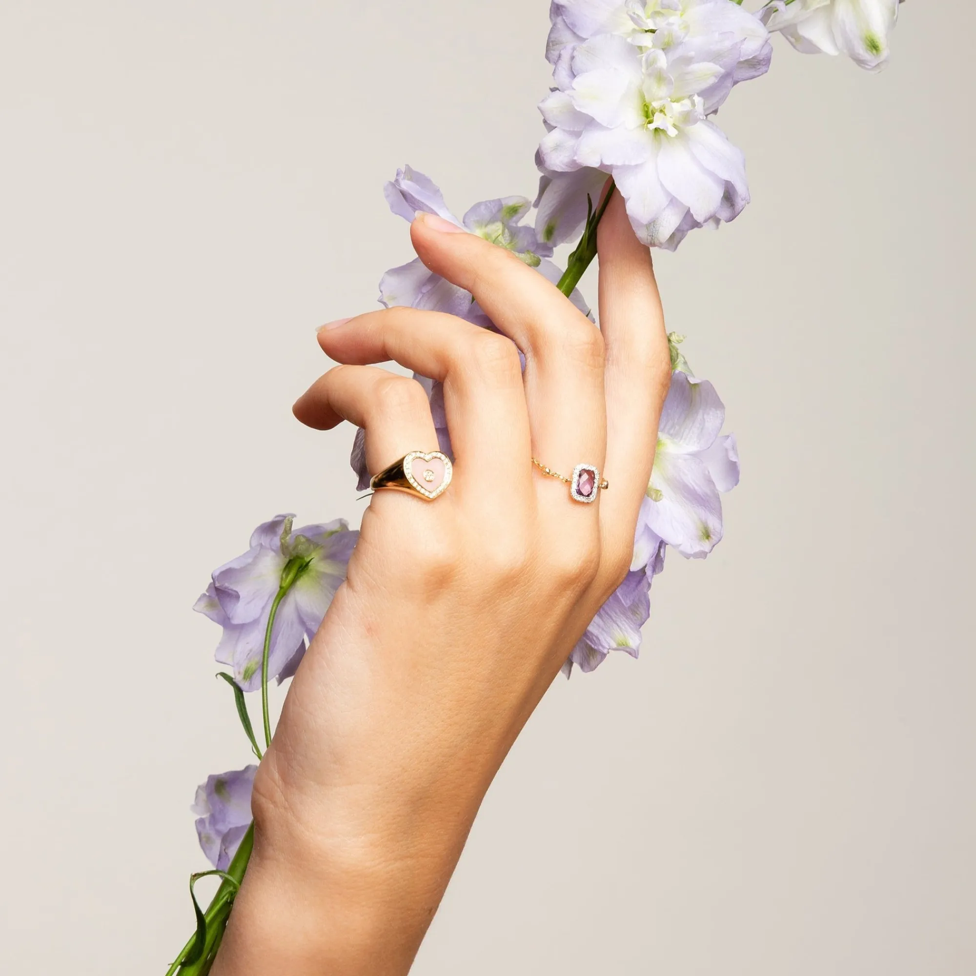 Anissa Kermiche Bague Amethyste Carree