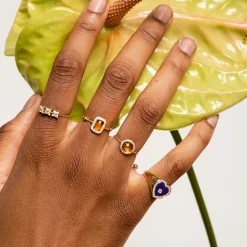 Anissa Kermiche Bague Citrine Carree