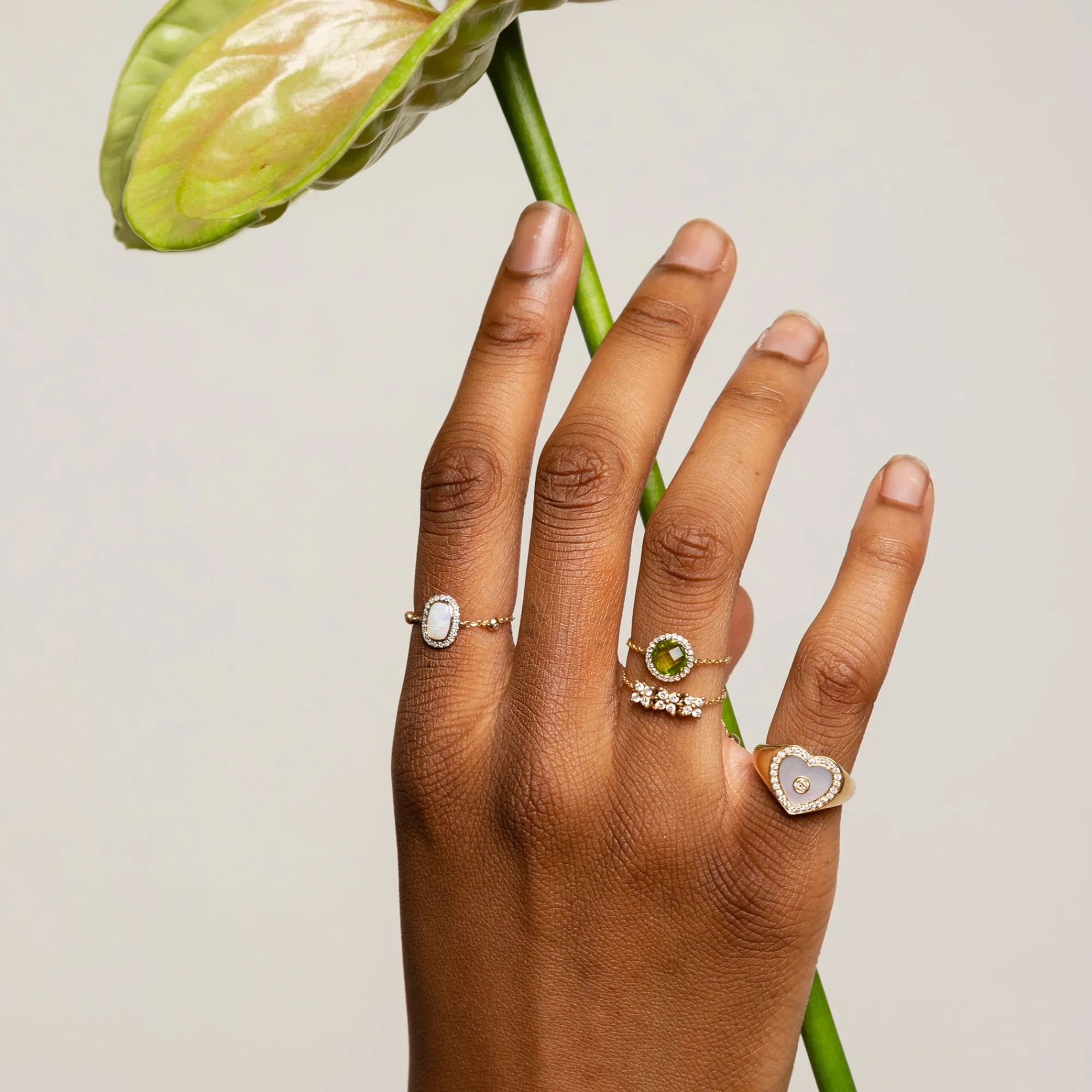 Anissa Kermiche Bague Opale Carree