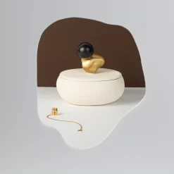 Anissa Kermiche Boite A Bijoux (Blanc, Or, Noir)