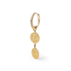 Anissa Kermiche Boucle D'Oreille Double Piece Louise D'Or