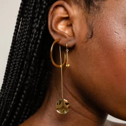 Anissa Kermiche Boucle D'Oreille Ligne Circulaire