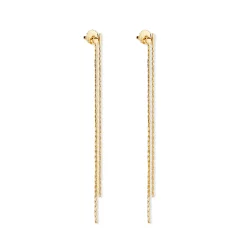 Anissa Kermiche Boucles D'Oreilles A Pampilles A Deux Lignes