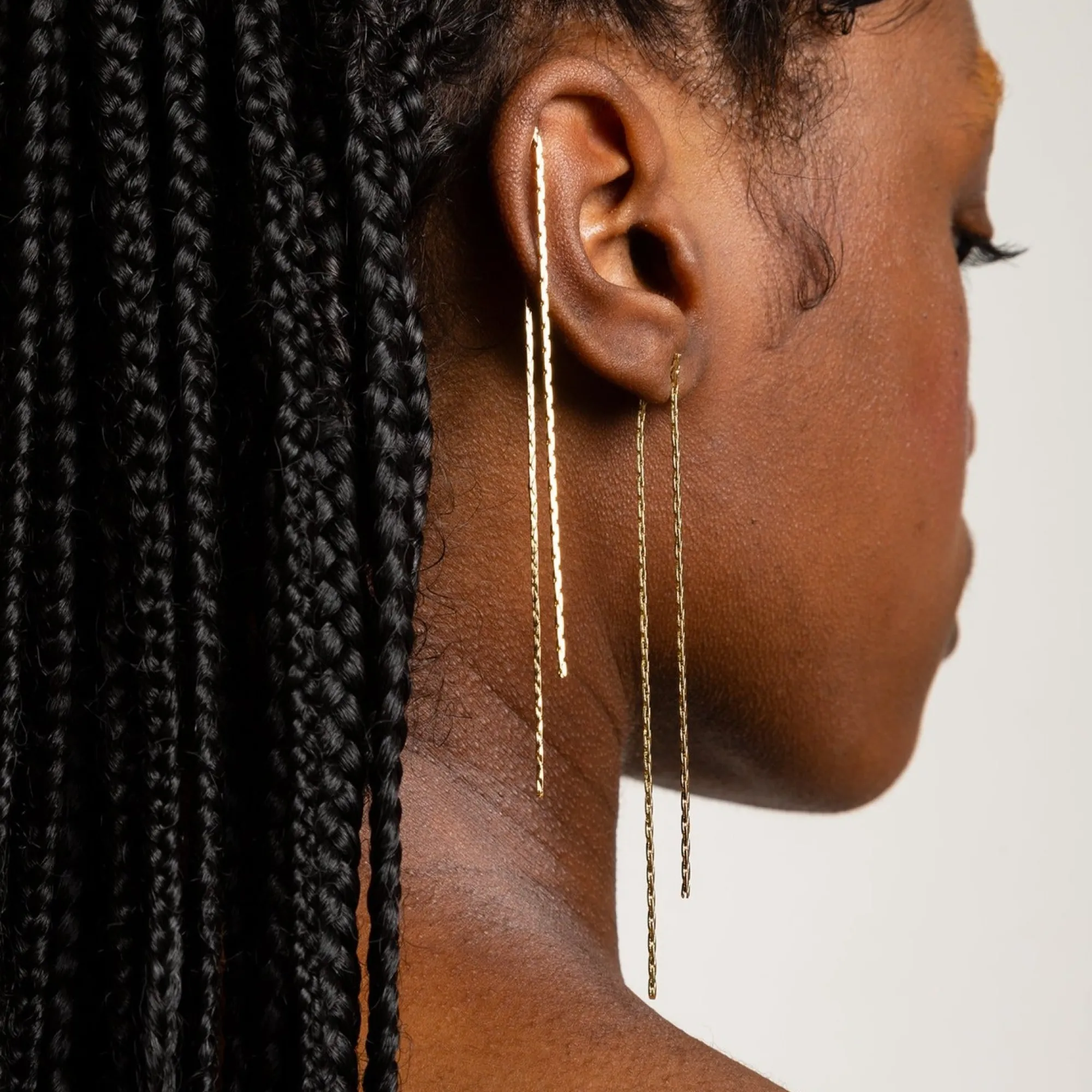 Anissa Kermiche Boucles D'Oreilles A Pampilles A Deux Lignes