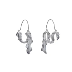Anissa Kermiche Boucles D'Oreilles Drapees Pendantes (Argent)