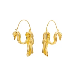 Anissa Kermiche Boucles D'Oreilles Drapees Pendantes (Or)