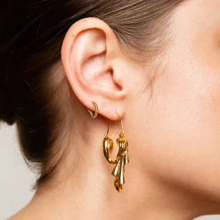 Anissa Kermiche Boucles D'Oreilles Drapees Pendantes (Or)