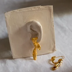 Anissa Kermiche Boucles D'Oreilles Drapees Pendantes (Or)