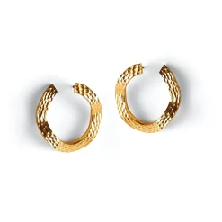 Anissa Kermiche Boucles D'Oreilles Ecorce Doree