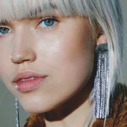 Anissa Kermiche Boucles D'Oreilles Grand Fil (Argent)