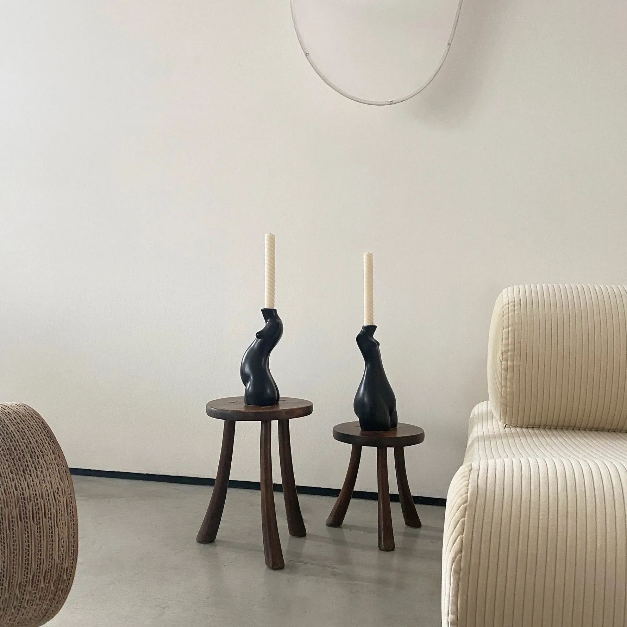 Anissa Kermiche Bougeoir Tit For Tat Court (Noir Mat)