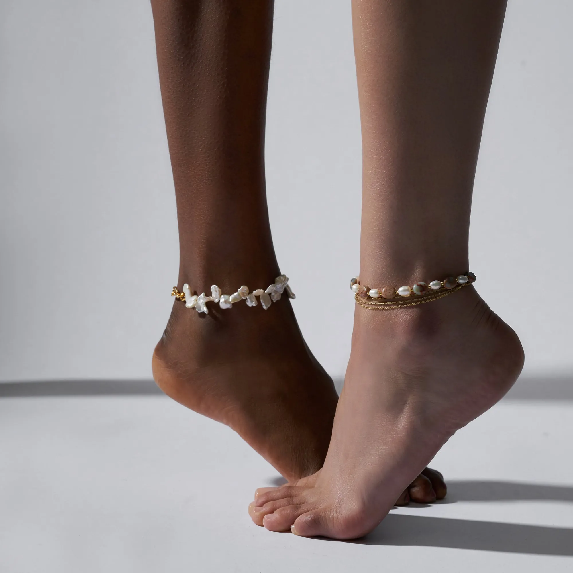 Anissa Kermiche Bracelet De Cheville A Triple Chaine