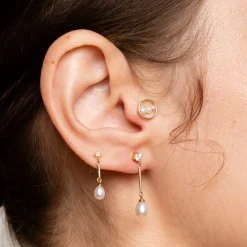 Anissa Kermiche Clou D'Oreille En Perles Circle Trio