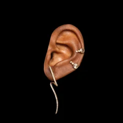 Anissa Kermiche Mini Boucle D'Oreille Topaze Blanche