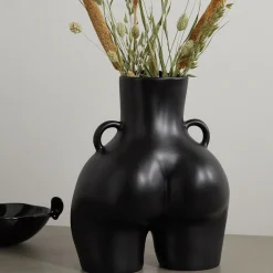 Anissa Kermiche Vase Avec Poignees D'Amour (Noir)