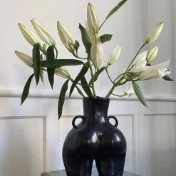 Anissa Kermiche Vase Avec Poignees D'Amour (Noir)