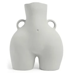 Anissa Kermiche Vase Avec Poignees D'Amour (Gris Clair)