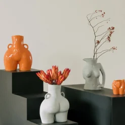 Anissa Kermiche Vase Avec Poignees D'Amour (Gris Clair)